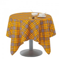 Tablecloths stain resistant tartan Orange ISACCO TAR413