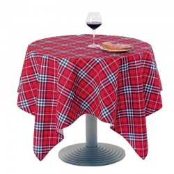 Tablecloths stain resistant tartan Red ISACCO TAR407