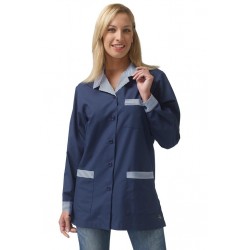 Casacca Donna Cristina Blu rifiniture a Righe