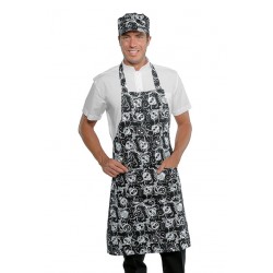 Apron Breast Cm 70x90with pocket Skull 12 ISACCO 087176