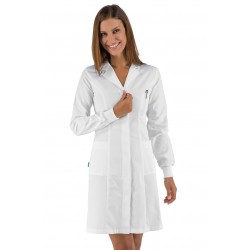 CAMICE VALENCIA SLIM POLSI IN MAGLIA BIANCO 65% Pol. 35% Cot. ISACCO 008508P