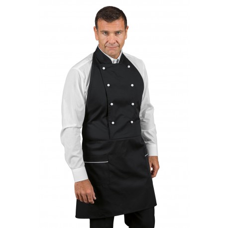 Apron ASSUAN Black + White 65% Pol. 35% Cot. ISACCO 037311
