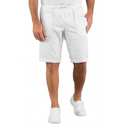 Kochhose SHORT Weiß 100 % COTTON ISACCO 044000S