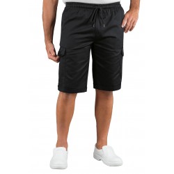 PANTACARGO SHORT NERO 65% Pol. 35% Cot. ISACCO 044001S