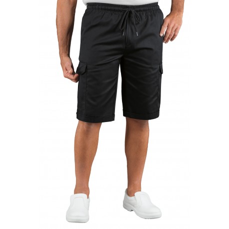 PANTACARGO SHORT Black 65% Pol. 35% Cot. ISACCO 044001S