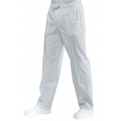 Trousers SUPER STRETCH White 97% COTTON  3% SPANDEX ISACCO 044078