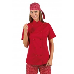 Jacket RED LADYshort sleeveRed 65% Pol. 35% Cot. ISACCO 057507M