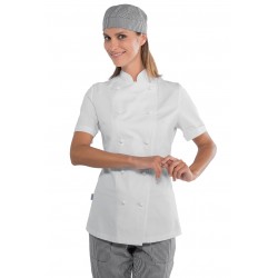 GIACCA LADY EXTRALIGHT manica corta SUPER STRETCH BIANCO 97% Cotone  3% SPANDEX ISACCO 057560M