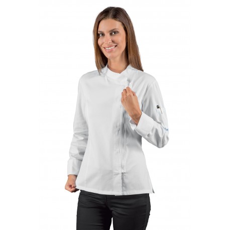 GIACCA LADY  ZIP BIANCO 100 % COTTON ISACCO 057700Z