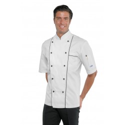 Kochjacke GRAND CHEF kurze Ärmel  100 % COTTON ISACCO 059100M