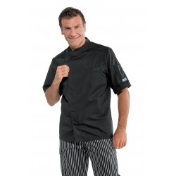 Jacket Chef BILBAO short sleeve Black 65% Pol. 35% Cot. ISACCO 059301M