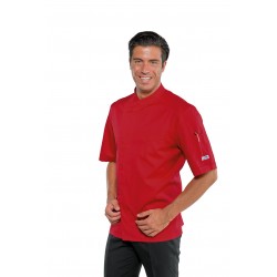 Jacket Chef BILBAO short sleeve Red 65% Pol. 35% Cot. ISACCO 059307M
