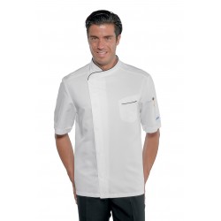 GIACCA BILBAO manica corta BIANCO + NERO 100 % Cotone ISACCO 059321M
