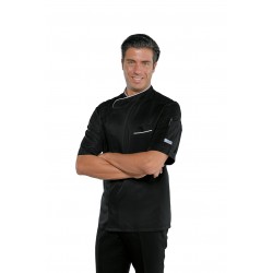 Jacket Chef BILBAO short sleeve Black+White 100% Polyester SUPERDRY Microfiber ISACCO 059331M