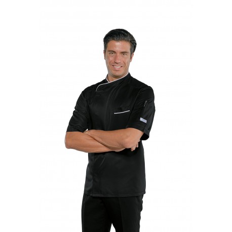 Jacket Chef BILBAO short sleeve Black+White 100% Polyester SUPERDRY Microfiber ISACCO 059331M