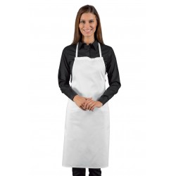 Apron Breast without pocket  White 100 % COTTON ISACCO 087000S