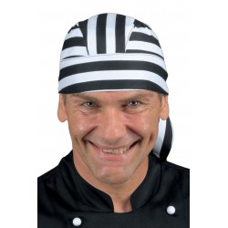 BANDANA BIANCO/NERO 100 % Cotone ISACCO 124154