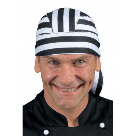 BANDANA BIANCO/NERO 100 % Cotone ISACCO 124154