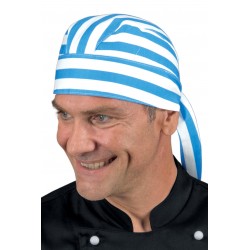 BANDANA BIANCO/AZZURRO 100 % Cotone ISACCO 124159