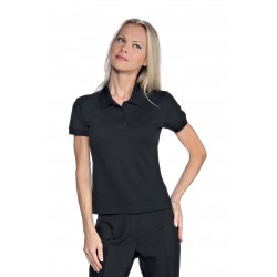 POLO STRETCH NERO 97% Cotone  3% SPANDEX ISACCO 125101