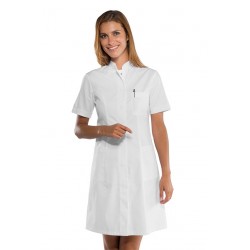 CAMICE CATALINA manica corta SUPER STRETCH BIANCO 97% Cotone  3% SPANDEX ISACCO 007878M