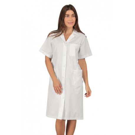 CAMICE AMBURGO manica corta BIANCO 100 % Cotone ISACCO 008100M