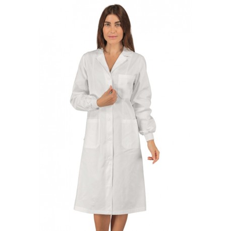 CAMICE VICHY POLSI IN MAGLIA BIANCO 100 % Cotone ISACCO 008200P
