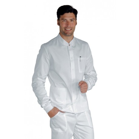 CASACCA CORFÙ POLSI IN MAGLIA SUPER STRETCH BIANCO 97% COTTON  3% SPANDEX ISACCO 055078P