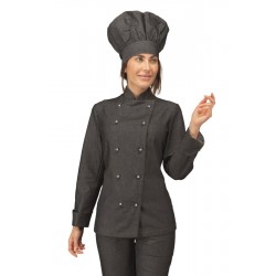 GIACCA LADYCHEF BLACK JEANS 100 % Cotone ISACCO 057641