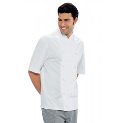 Jacket Chef LIVORNOshort sleeveWhite 100 % COTTON ISACCO 057000M