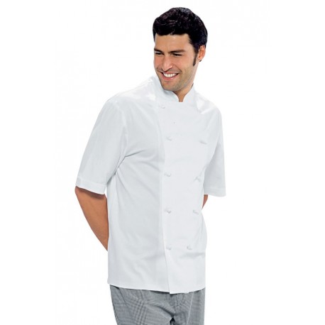 GIACCA CUOCO LIVORNO manica corta BIANCO 100 % Cotone ISACCO 057000M