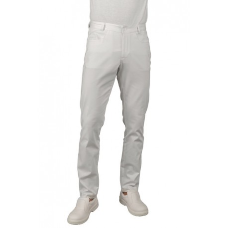 PANTALONE  YALE SLIM SUPER STRETCH BIANCO 97% Cotone  3% SPANDEX ISACCO 064578
