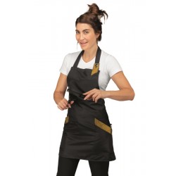 Apron SHERRY SUPERDRY Black + LUREX GOLD 100% Polyester SUPERDRY Microfiber ISACCO 088244
