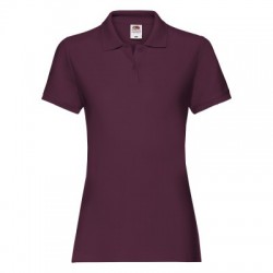 POLO PREMIUM LADY BORDEAUX 100%COTONE