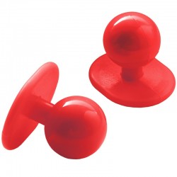 Conf. 10 bottoni pallina rosso ISACCO 113007