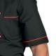 Giacca alicante nera/rosso ISACCO 056907 - Taschino e manica con profili 