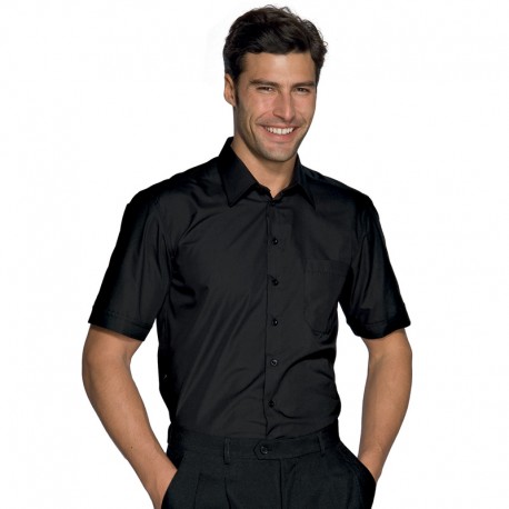 Camicia cartagena slim m/m nera ISACCO 061601M - 