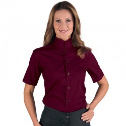 Hemd dublino unisex kurze Ärmel bordeaux ISACCO 061803M