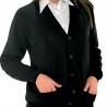 Cardigan unisex nero ISACCO 130001 - 