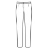 Pantalone trendy blu fresco lana ISACCO 024472 - Fronte