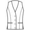 Gilet venezia nero ISACCO 034201 - Fronte