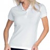 Polo Donna stretch Bianco/nero ISACCO 125100 - 