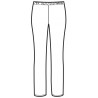 Long leggings Bianco ISACCO 024610 - Fronte