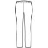 Long leggings Bianco ISACCO 024610 - Retro