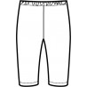 Short leggings Bianco ISACCO 024620 - Fronte