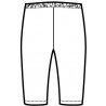 Short leggings Bianco ISACCO 024620 - Retro