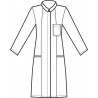 Camice ponza polso in maglia Bianco ISACCO 007900P - Fronte