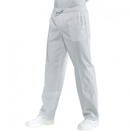 Pantalone con elastico pol/cot Bianco ISACCO 044700 - 
