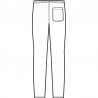 Pantalone con elastico satin Bianco ISACCO 044409 - Retro