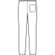 Pantalone con elastico pol/cot Bianco ISACCO 044700 - Retro